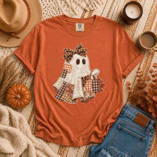 Patchwork Ghost Comfort Colors Graphic Tee