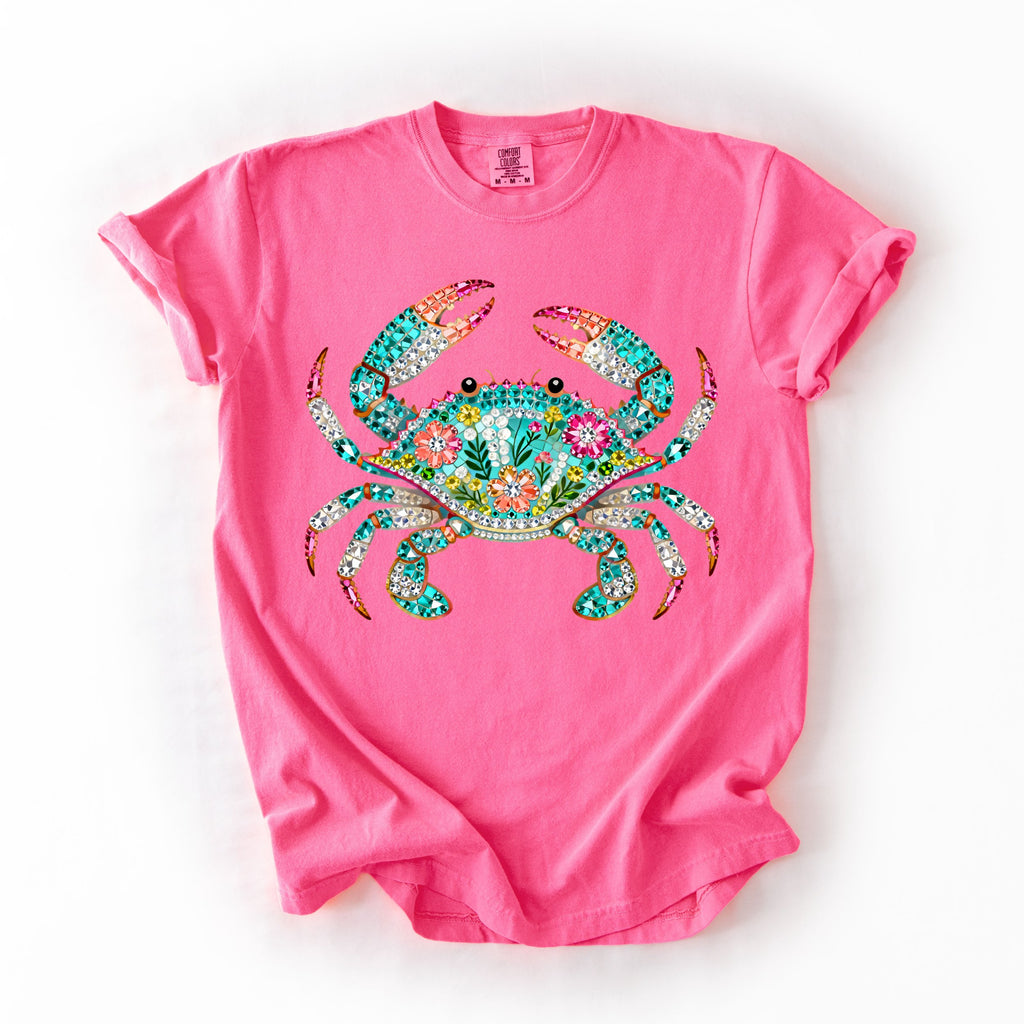 Bling Crab - Beach Sun Summer Comfort Colors T-Shirt