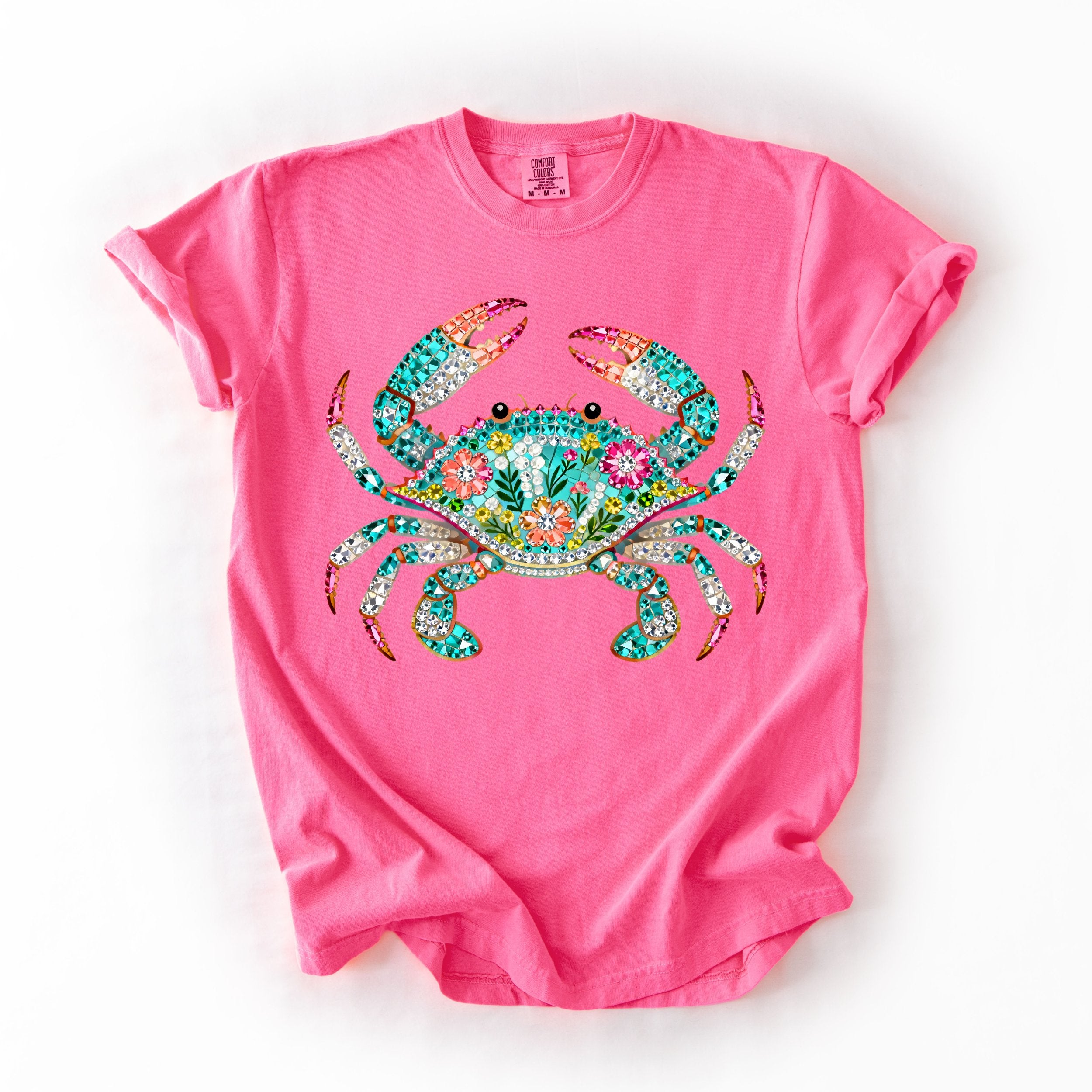 Bling Crab - Beach Sun Summer Comfort Colors T-Shirt